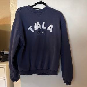 Tala Navy Blue Varsity Crewneck